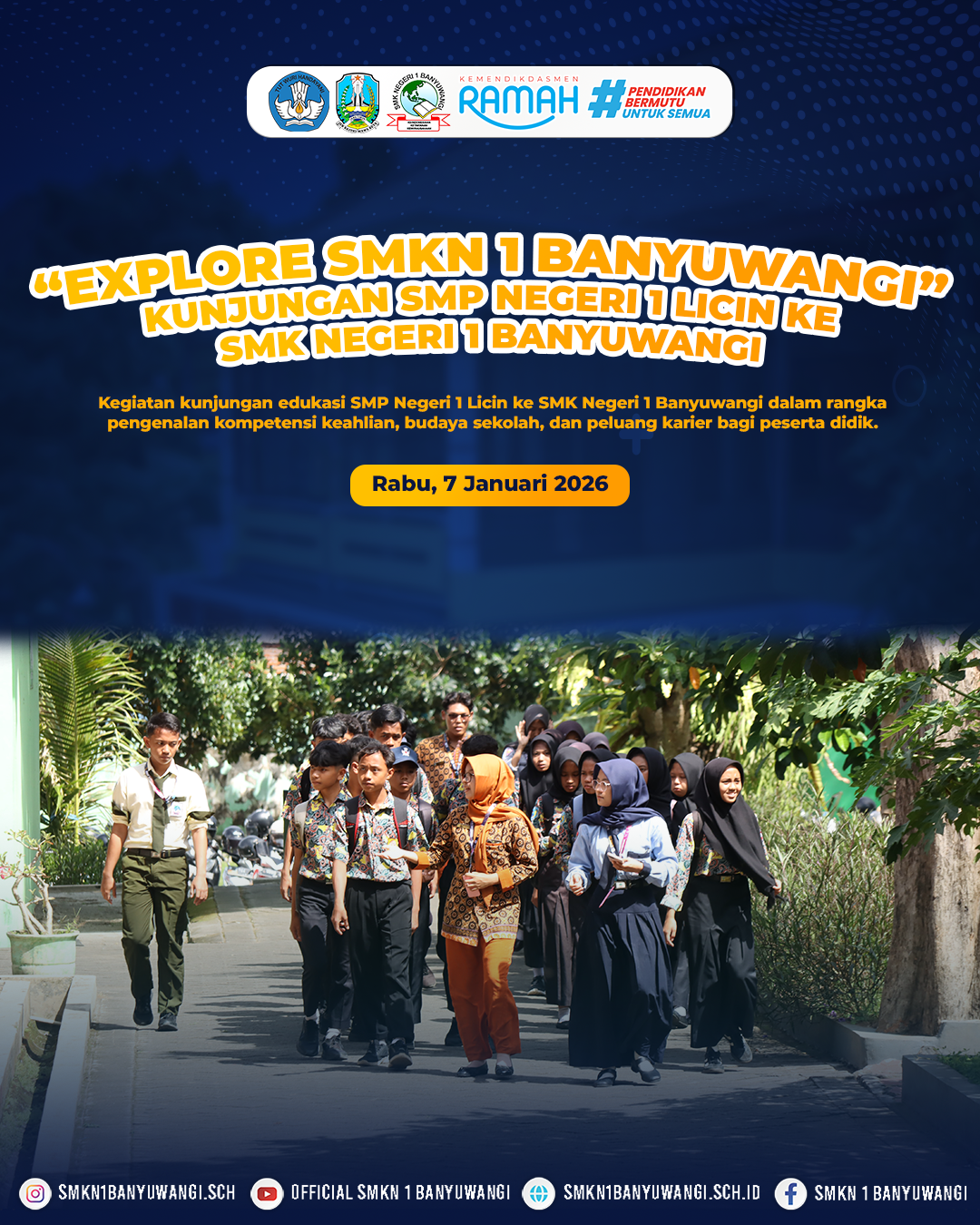 SMKN 1 Banyuwangi Sambut Kunjungan Edukatif dari Tiga SMP Sekaligus