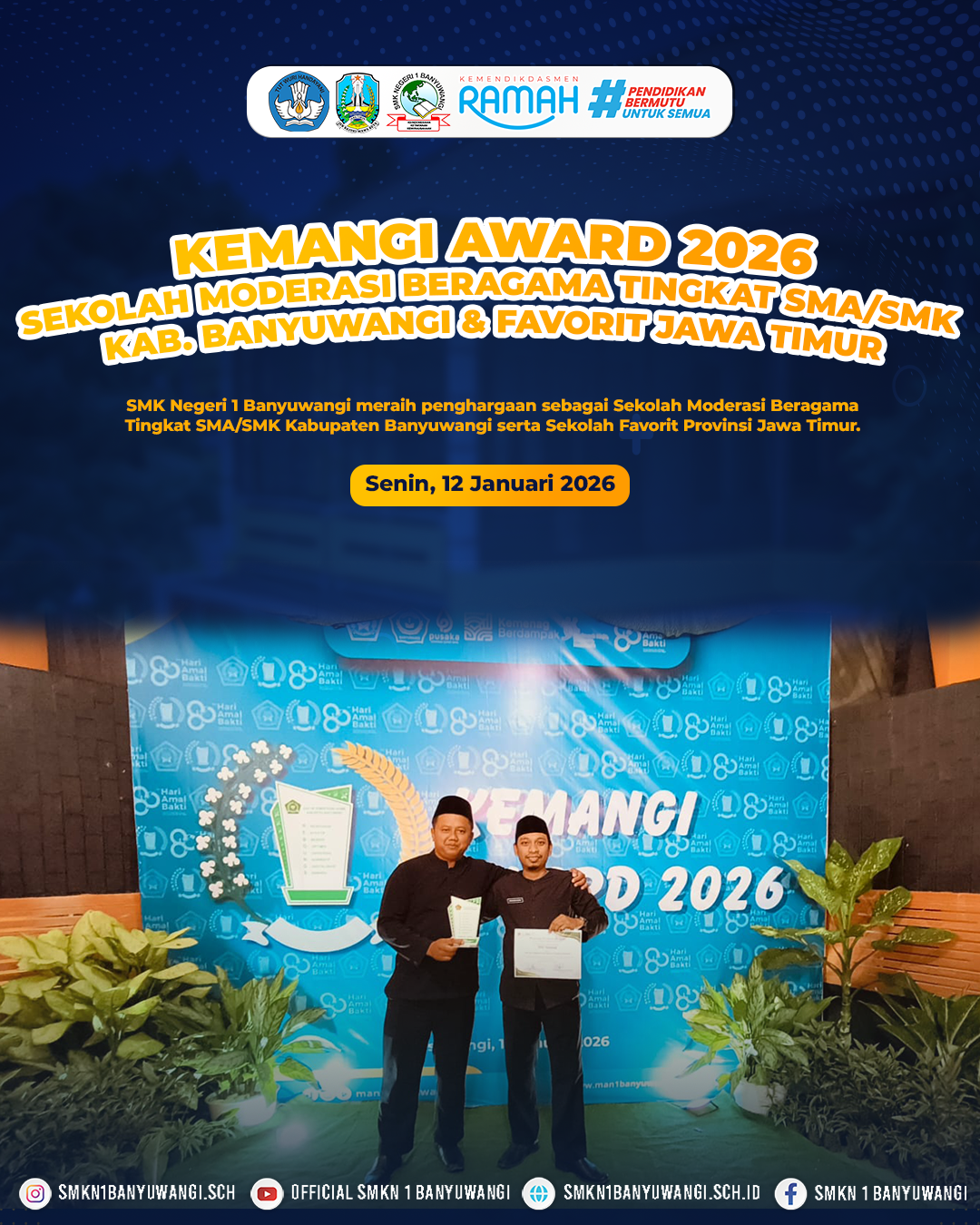 SMKN 1 Banyuwangi Raih KEMANGI Award 2026