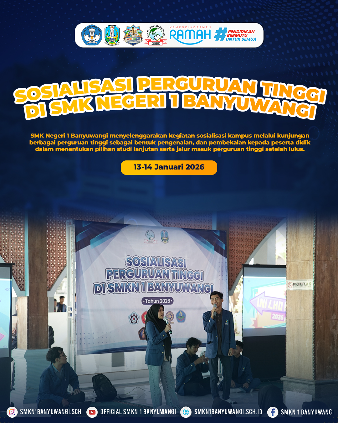 SMK Negeri 1 Banyuwangi Gelar Sosialisasi Perguruan Tinggi, Hadirkan Delapan Kampus Ternama