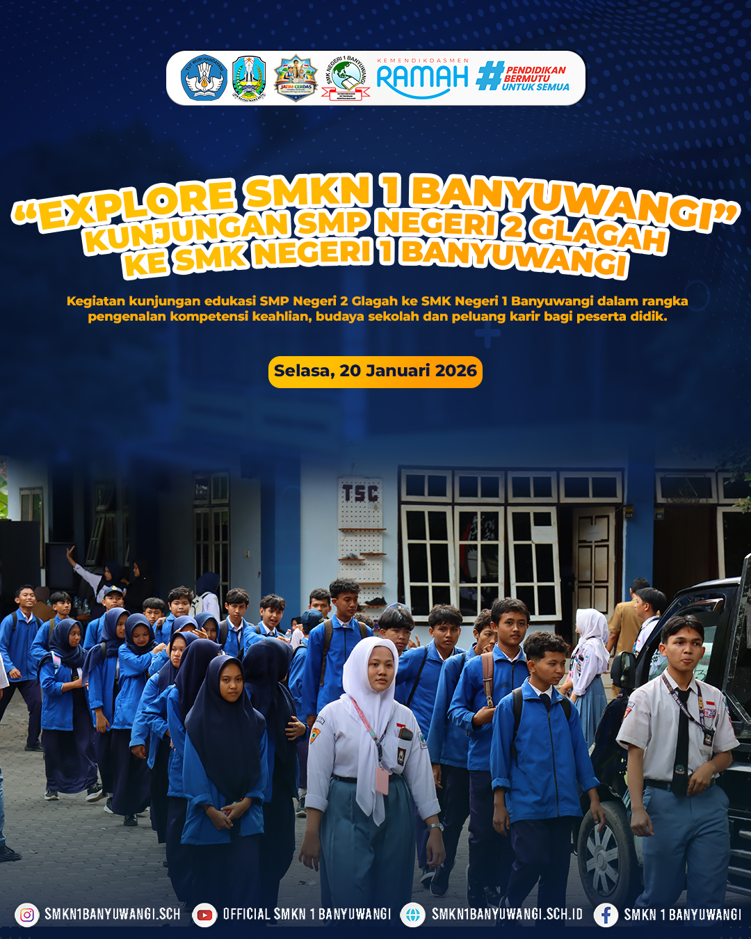 KUNJUNGAN SMP NEGERI 2 GLAGAH