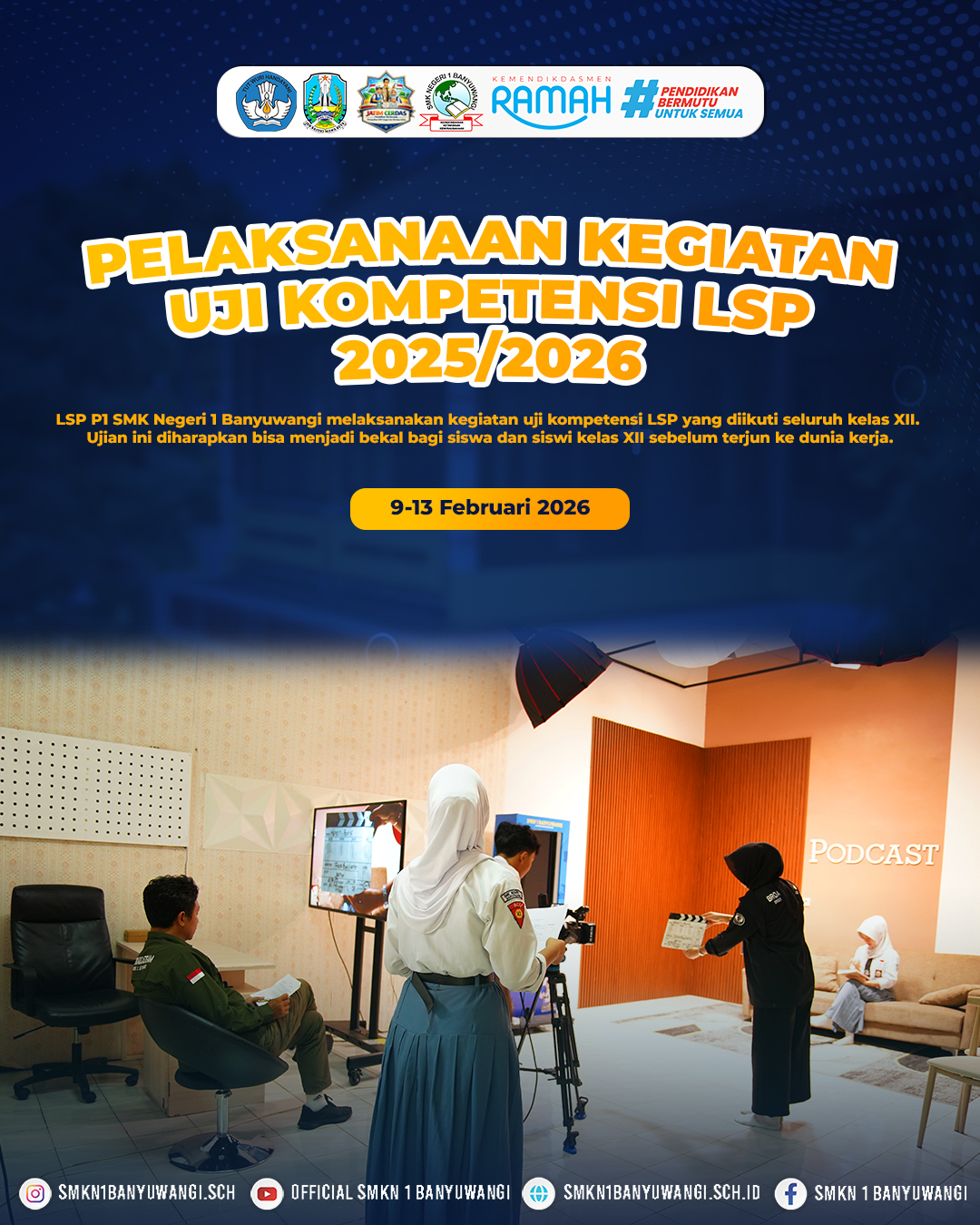 Pelaksanaan Uji Kompetensi LSP P1 SMK Negeri 1 Banyuwangi Tahun Pelajaran 2025/2026